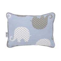 NoJo Dreamer Elephant Blue, Grey 8 Piece Nursery Crib Bedding Set - BIG FRENCHIES