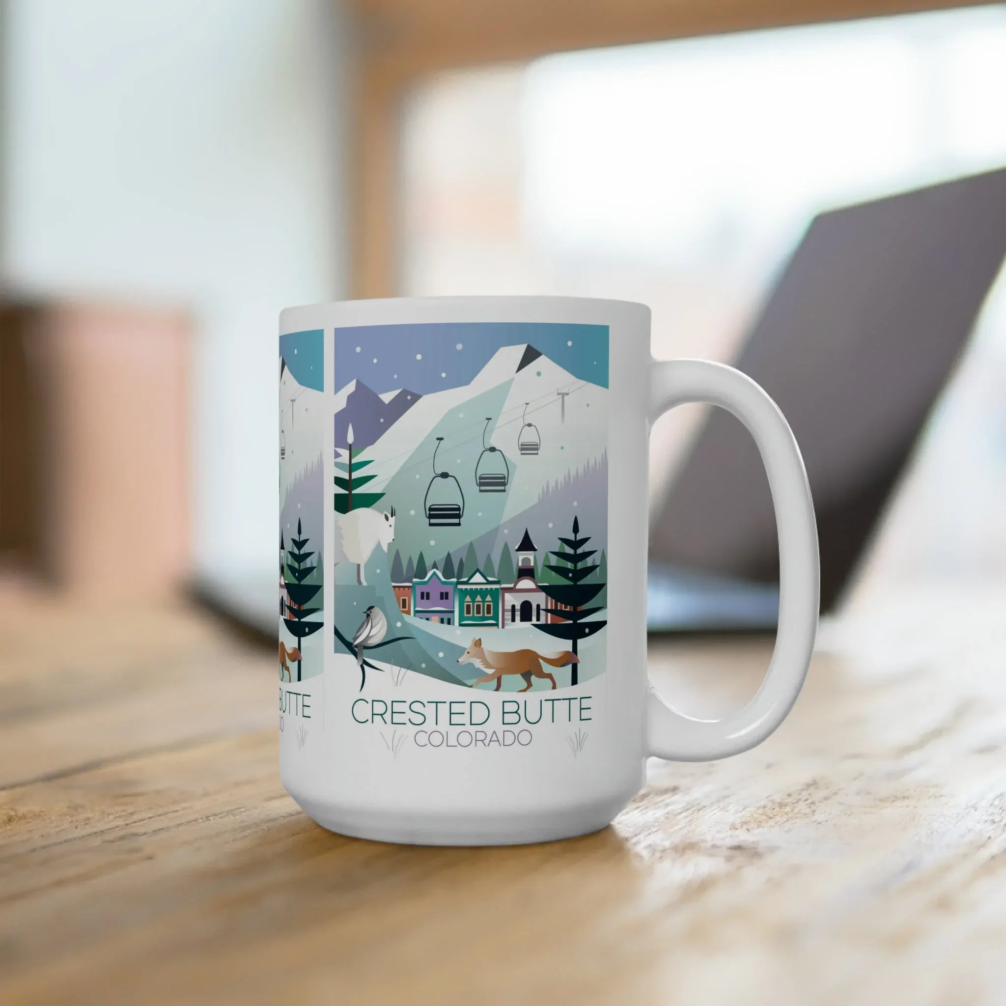 Crested Butte (Winter) Ceramic Mug 11oz or 15oz - BIG FRENCHIES