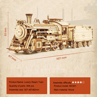 3DIY Hand Assembled Train Jeep Truck Children's Toy Boy Gift Wooden 3D Puzzle