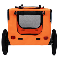 Utdoor Heavy Duty Collapsible Pet Bike Trailer With 16-Inch All Terrain Wheels & Universal Hitch Foldable Dog Cargo Carr