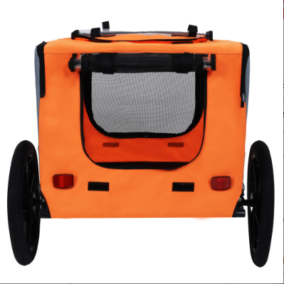 Utdoor Heavy Duty Collapsible Pet Bike Trailer With 16-Inch All Terrain Wheels & Universal Hitch Foldable Dog Cargo Carr