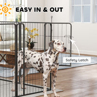 39 Inch Exercise Pen, Heavy Duty Dog Playpen, 8 Panel Metal Pet Fence for Medium and Large Dogs, Black