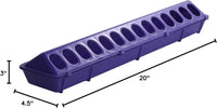 Little Giant 20" Plastic Flip-Top Poultry Ground Feeder, Purple Chickens Birds