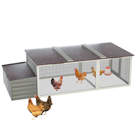 20.93ft Large Wooden Chicken Coop Outdoor Hen House With Nesting Box Weatherproof Asphalt Roof Walk In Poultry Cage With