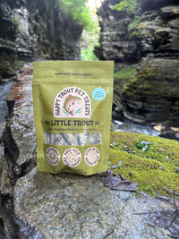 Happy Trout Pet Treats Freeze-Dried Little Trout for Dogs & Cats, 2 oz, Pack of 10