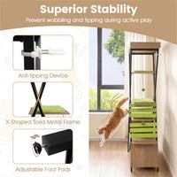 73" Multi-Level Cat Tree with Condo & Perch, Multi-Cat Climbing Tower with Scratching Pad & Interactive Toys