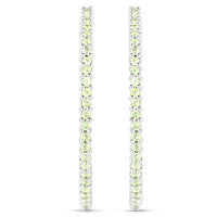 3.50 Carat Genuine Peridot .925 Sterling Silver Earrings