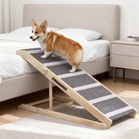 Dog Ramp For Couch, 4 Adjustable High-traction Carpet And Crossbars Foldable Pet Ramp For Small To Large Dog