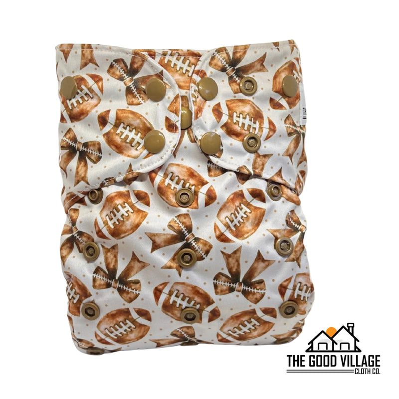 One Size Pocket Diaper - Gridiron Glam - BIG FRENCHIES