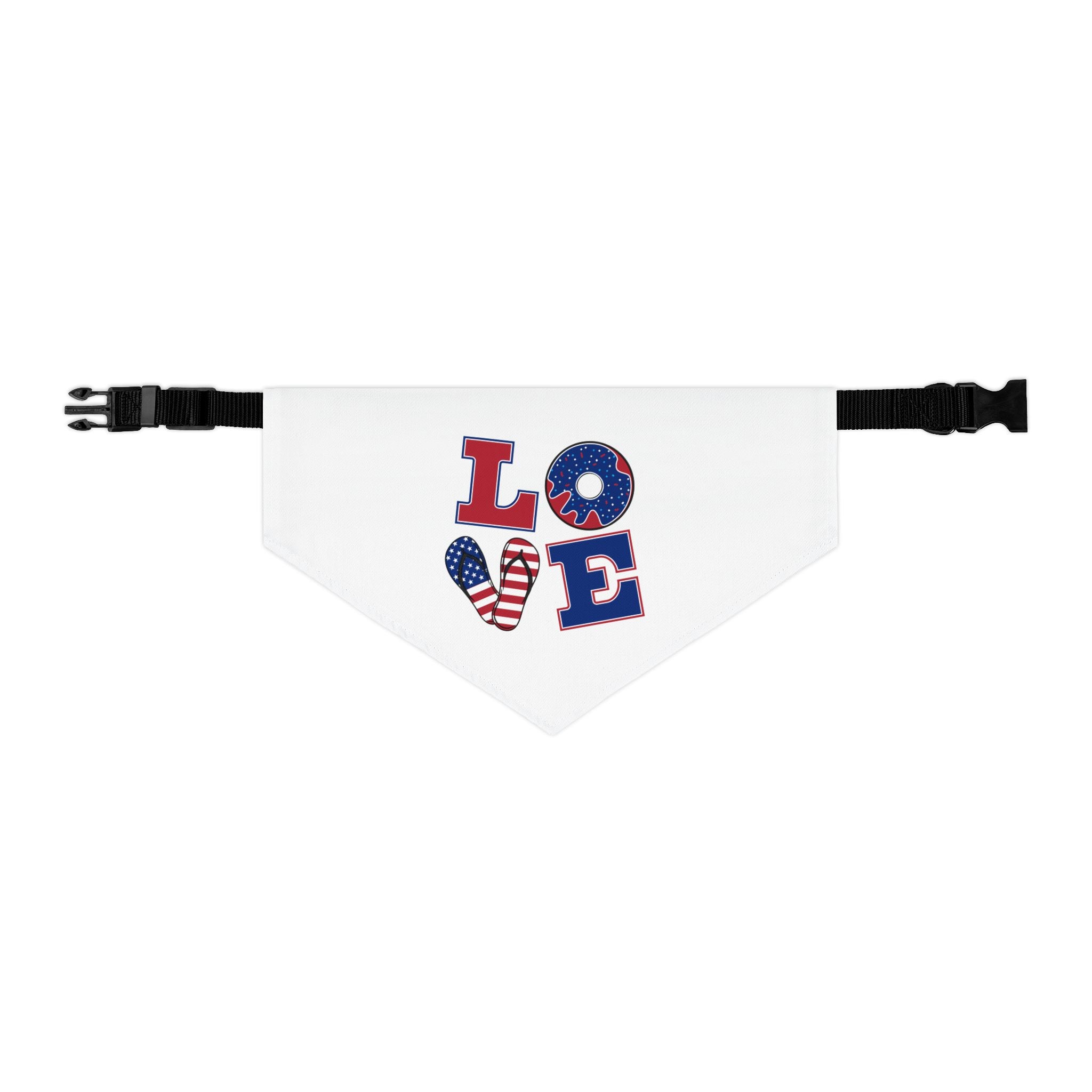 Patriotic Pet Bandana Collar - Celebrate Love, Perfect for July 4th, Dog Lovers, Pet Fashion, Cute Dog Accessories - BIG FRENCHIES