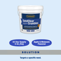 Farnam SandClear Psyllium Crumbles for Horses Digestive Support Sand Colic Risk 10 lbs.