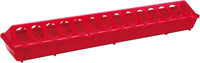 Little Giant 20" Plastic Flip-Top Poultry Ground Feeder, Red Chickens Birds 2-Pack