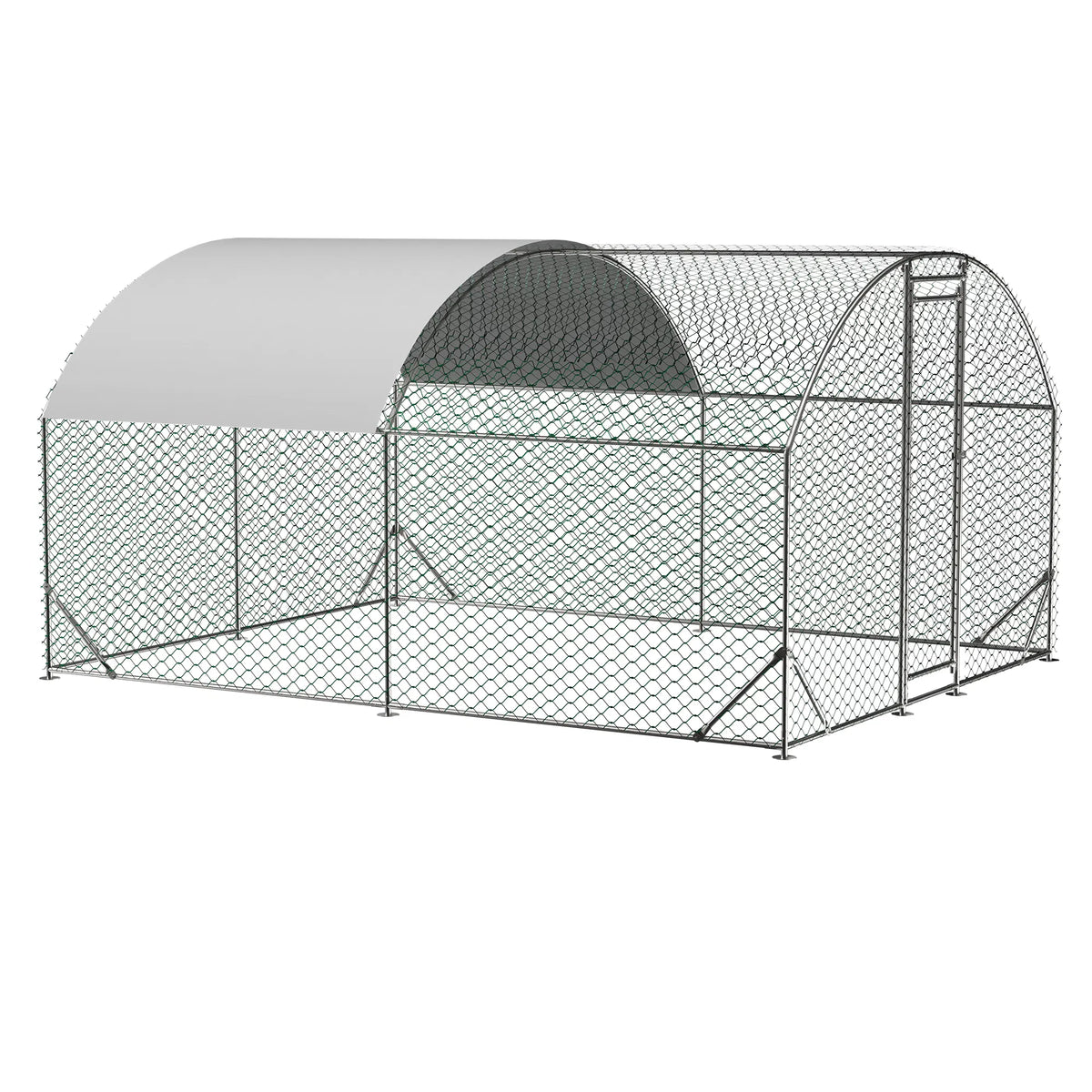 9.84' x 13.12' x 6.56' Large Chicken Coop Metal Chicken Run with Waterproof and Anti-UV Cover