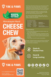 Yak and Paws Himalayan Yak Cheese Dog Chews, 5 lb Bulk Case