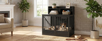 Dog Crate Large Capacity Multifunctional Spacious Top Pet Kennel With 2 Open Storage Compartment
