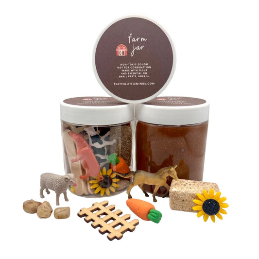 Farm Animal Play Dough Sensory Jar Kit - BIG FRENCHIES