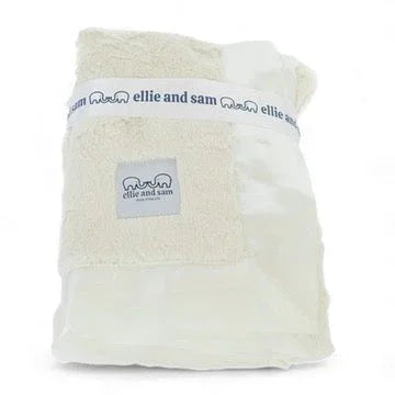 Luxury Satin Border Blanket - Ivory - BIG FRENCHIES