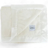 Luxury Satin Border Blanket - Ivory - BIG FRENCHIES