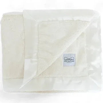 Luxury Satin Border Blanket - Ivory - BIG FRENCHIES