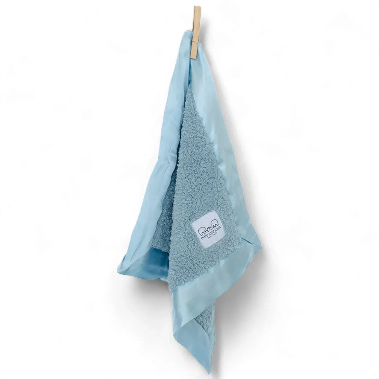 Classic Satin Border Lovey - Powder Blue - BIG FRENCHIES