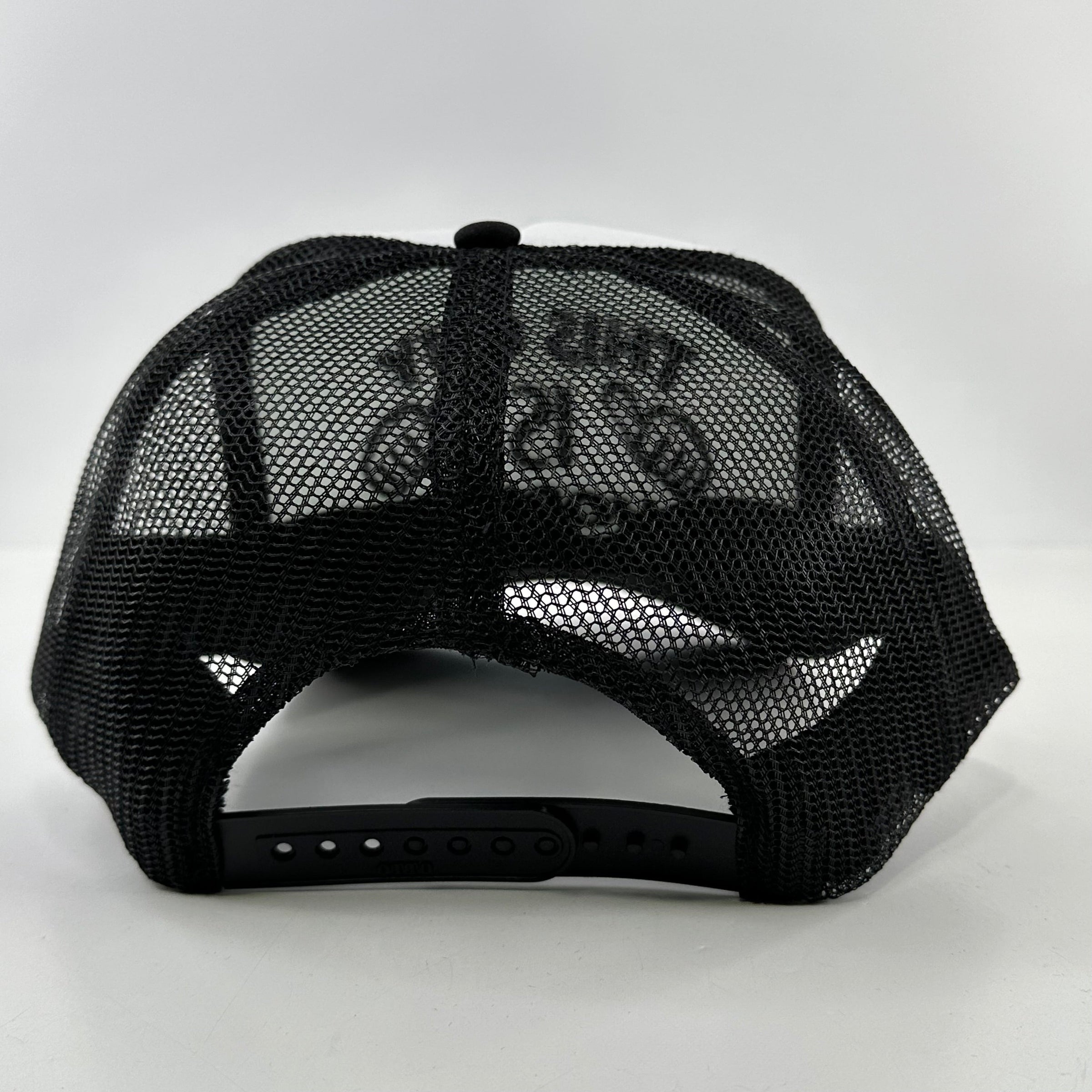 THIS GUY IS HORNY Mesh Black Trucker SnapBack Cap Hat Custom Embroidered ￼