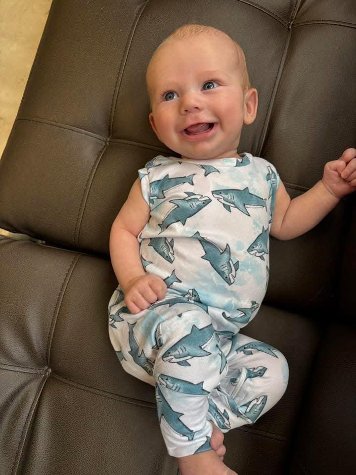 Sharks Zip Romper - BIG FRENCHIES