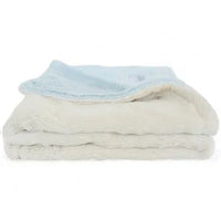 Luxury Duo Borderless Blanket - Blue/Ivory - BIG FRENCHIES