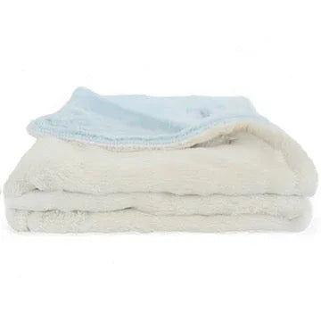 Luxury Duo Borderless Blanket - Blue/Ivory - BIG FRENCHIES