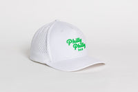 Philly Philly Dad Performance Hat - White w/ Kelly Green Letters