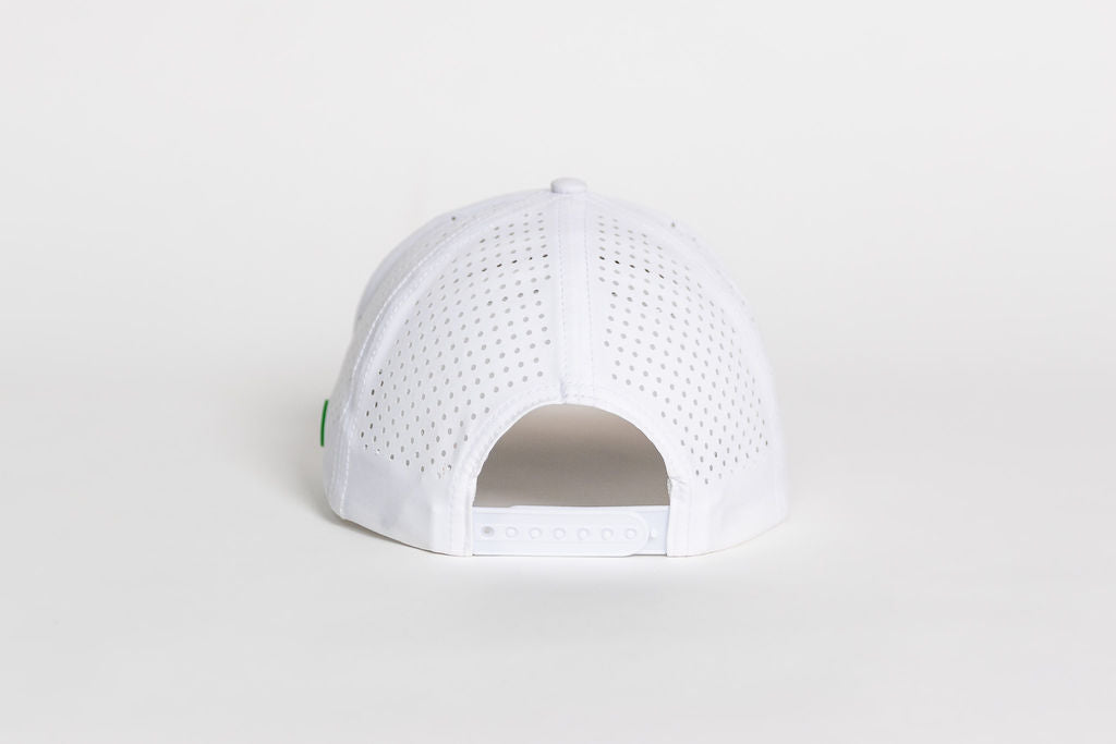 Philly Philly Dad Performance Hat - White w/ Kelly Green Letters