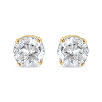 14K Yellow Gold 1/2 Cttw Round-Cut Diamond Solitaire Stud Earrings (O-P Color, SI2-I1 Clarity)