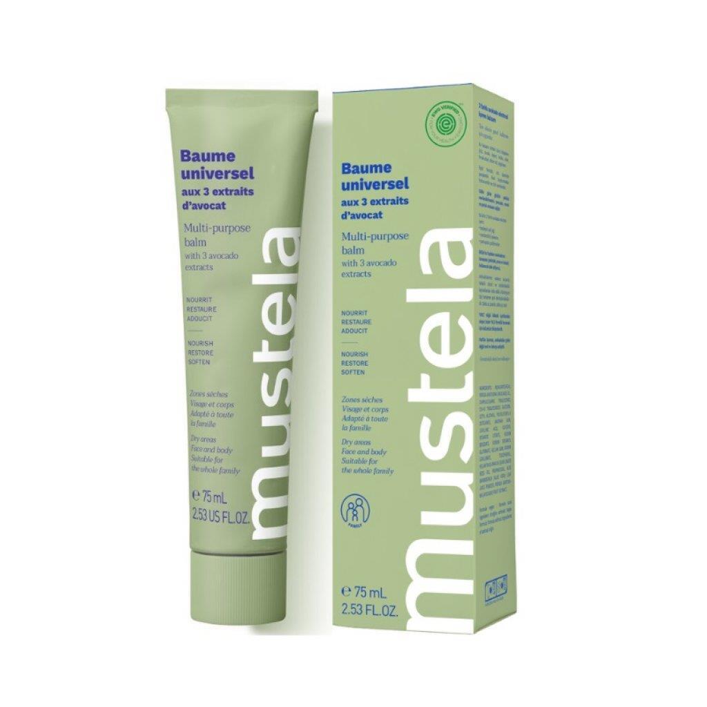 Mustela Organic Avocado Balm - Natural, Vegan, Fragrance-Free Skincare for Newborns & Family - 2.54 fl oz