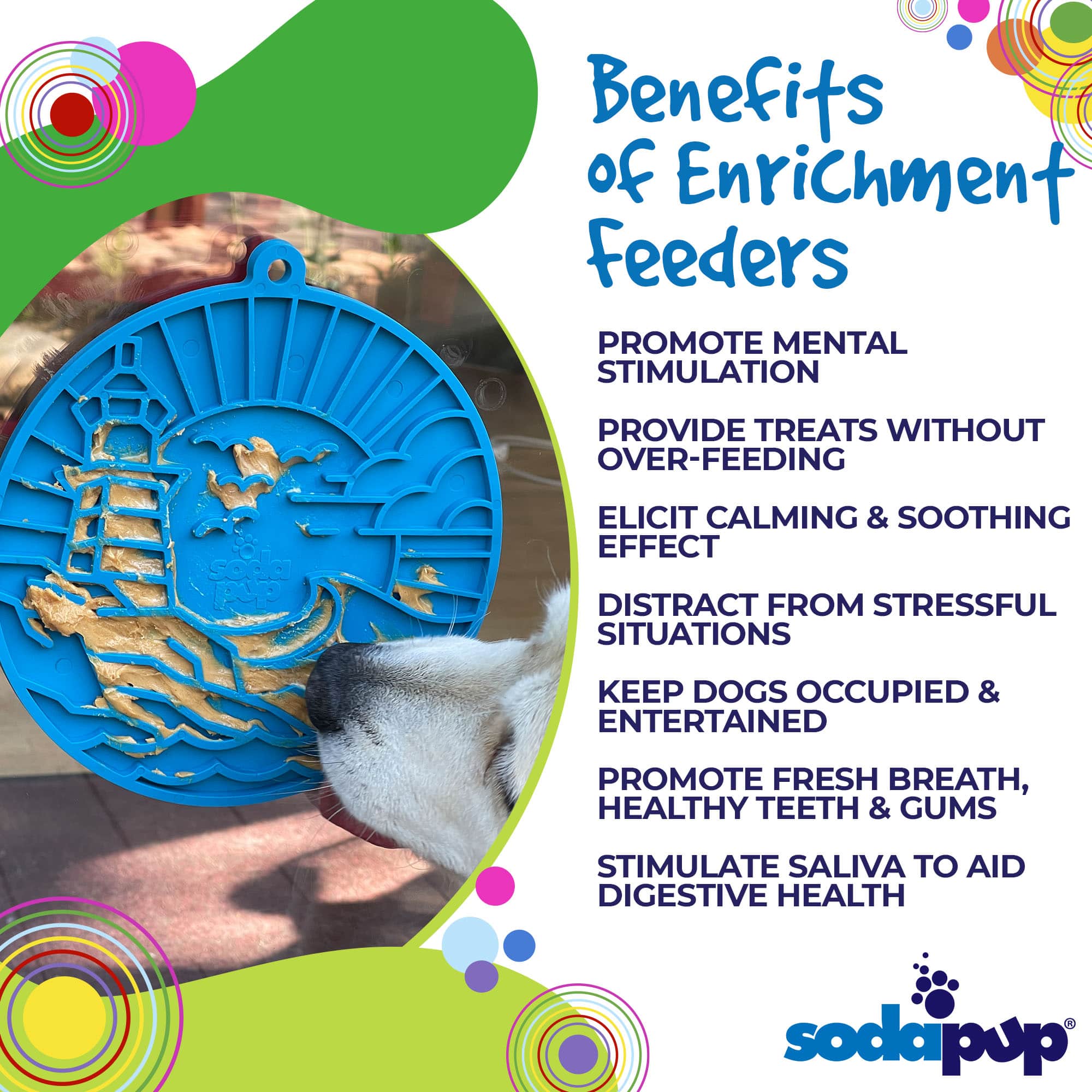 Lighthouse eMat - Enrichment Lick Mat For Dogs and Cats - With Suction Cups | USA Made - BIG FRENCHIES