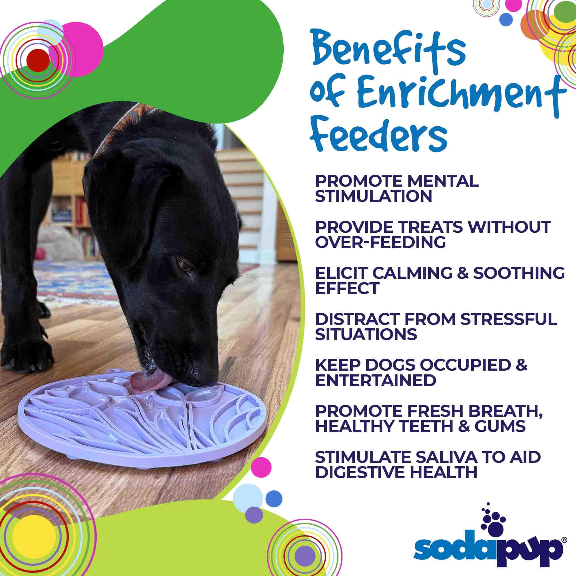Tulip Design eMat - Enrichment Lick Mat For Dogs and Cats - With Suction Cups | USA Made - BIG FRENCHIES