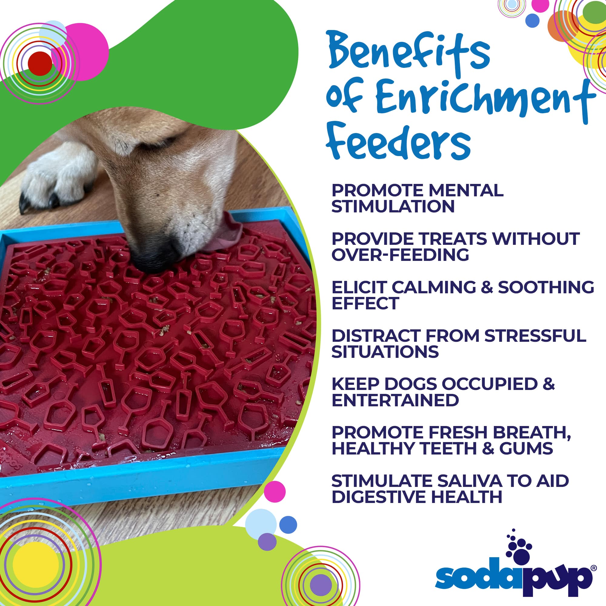 Vino Dog eMat - Enrichment Lick Mat For Dogs and Cats | Wine-Inspired Design| SodaPup - BIG FRENCHIES