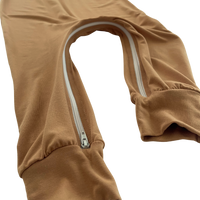 Camel Bamboo Lyocell Romper with G-Tube Access
