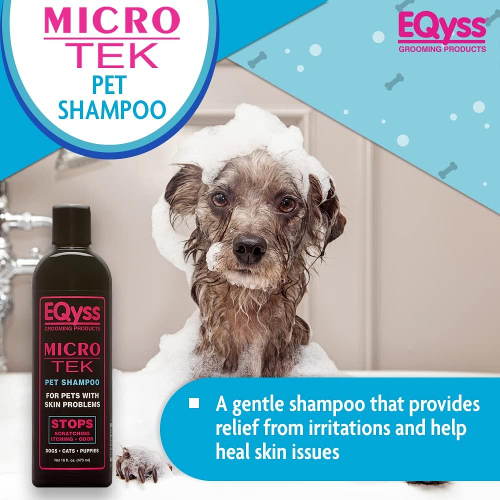 EQyss Micro-Tek Medicated Skin Care Grooming Shampoo for Pets 16 oz.