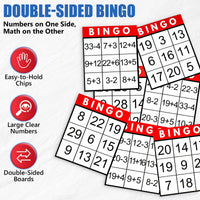Assistex Large Text Bingo Games for Seniors – 11 Double Sided Board Games for Dementia Patients – Easy to Hold Alzheimer's Games