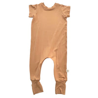Camel Bamboo Lyocell Zip Romper