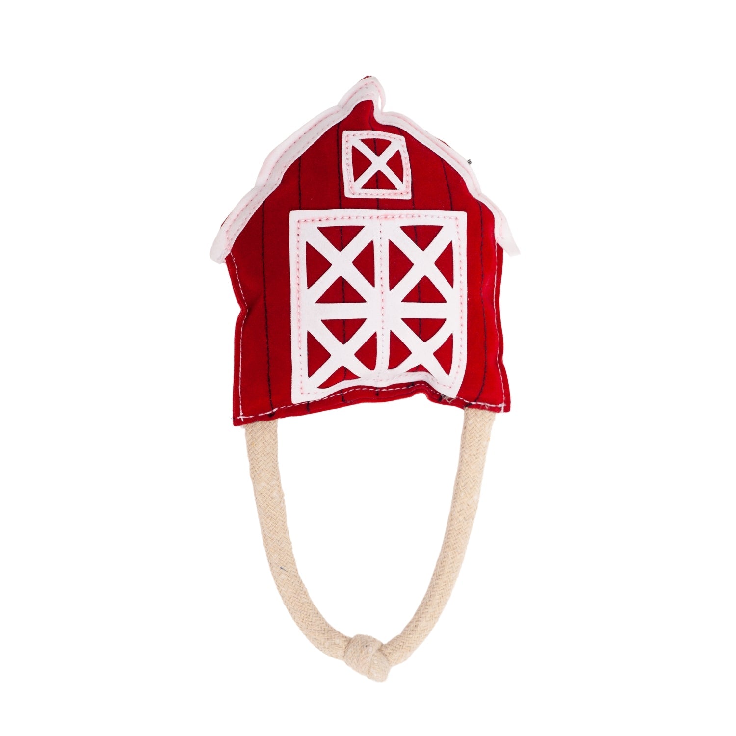 Country Living Faux Leather Red Barn Dog Chew Toy – Safe, Long-Lasting, and Non-Toxic - BIG FRENCHIES
