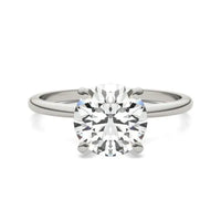 2 CTW Round Lab Grown Diamond Solitaire Engagement Ring 14K White Gold (G-VS)