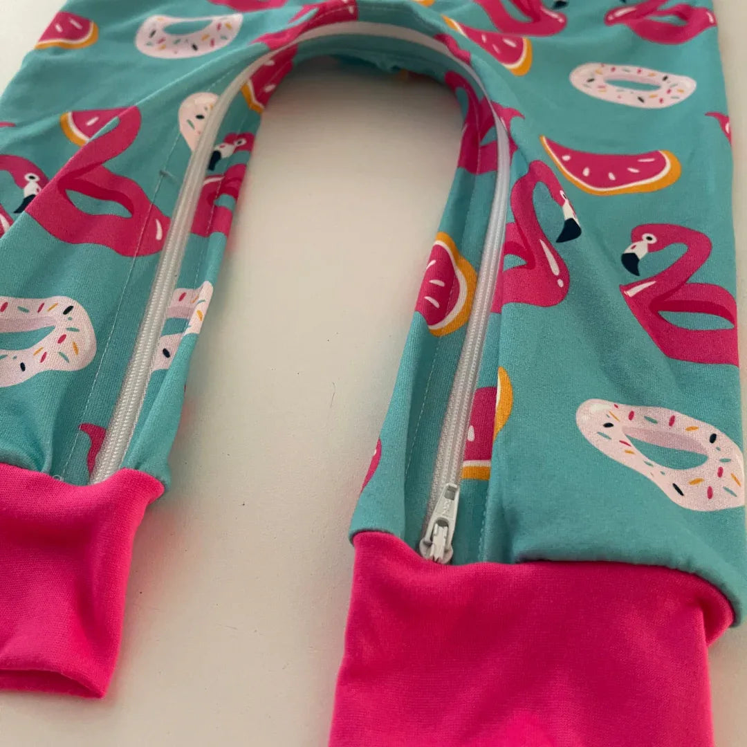 Flamingo Floaties Zip Romper - BIG FRENCHIES