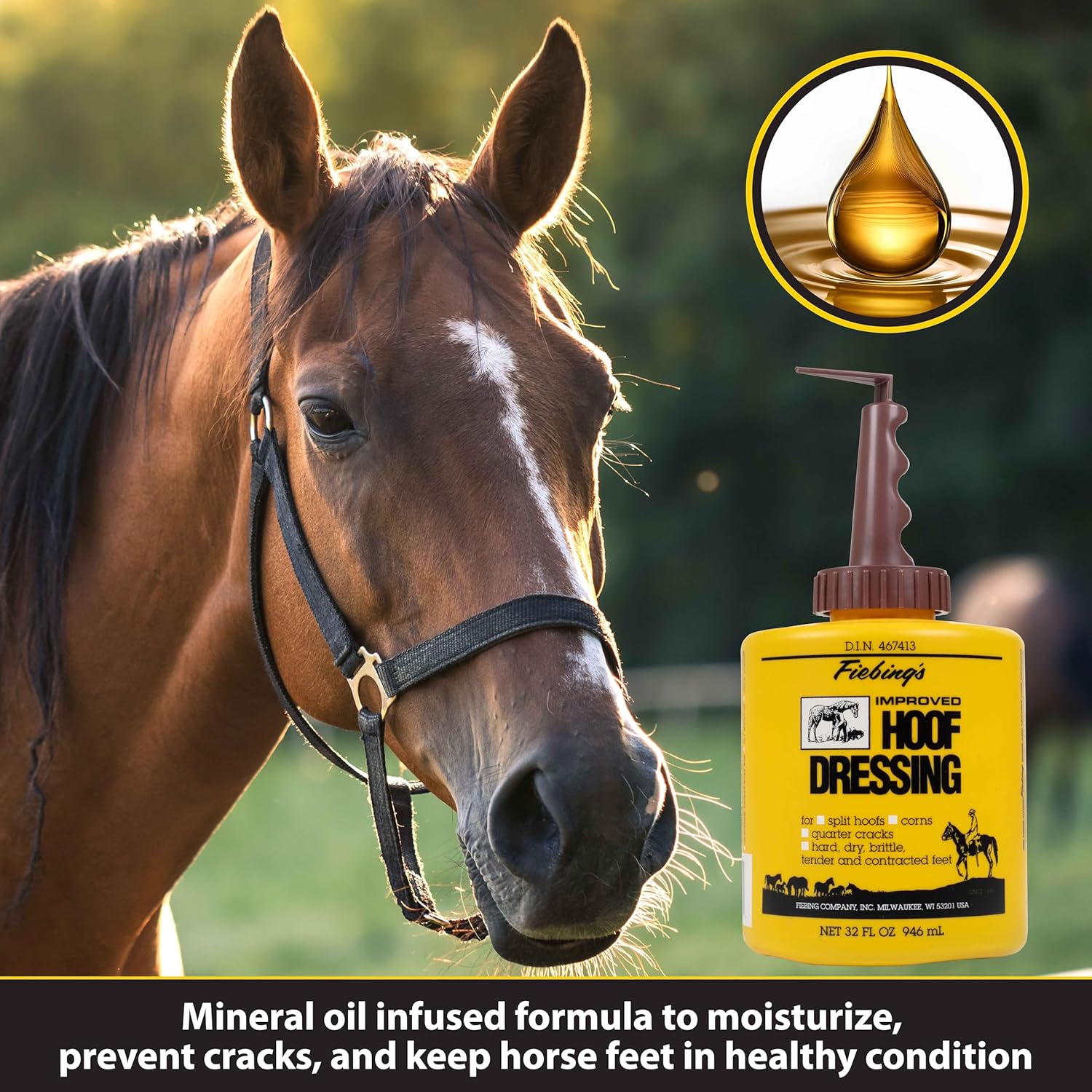 Fiebing's Hoof Dressing Treat Horse Hooves and Brittle Feet 32 oz.