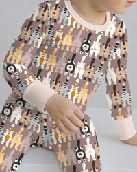 Cheeky Tails Bamboo Two Piece Long Sleeve Pajama Set