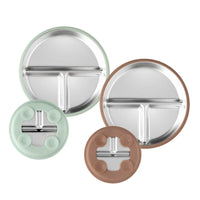 Stainless Steel Plate Set of 2 (Butter Yellow & Baby Blue) - BIG FRENCHIES