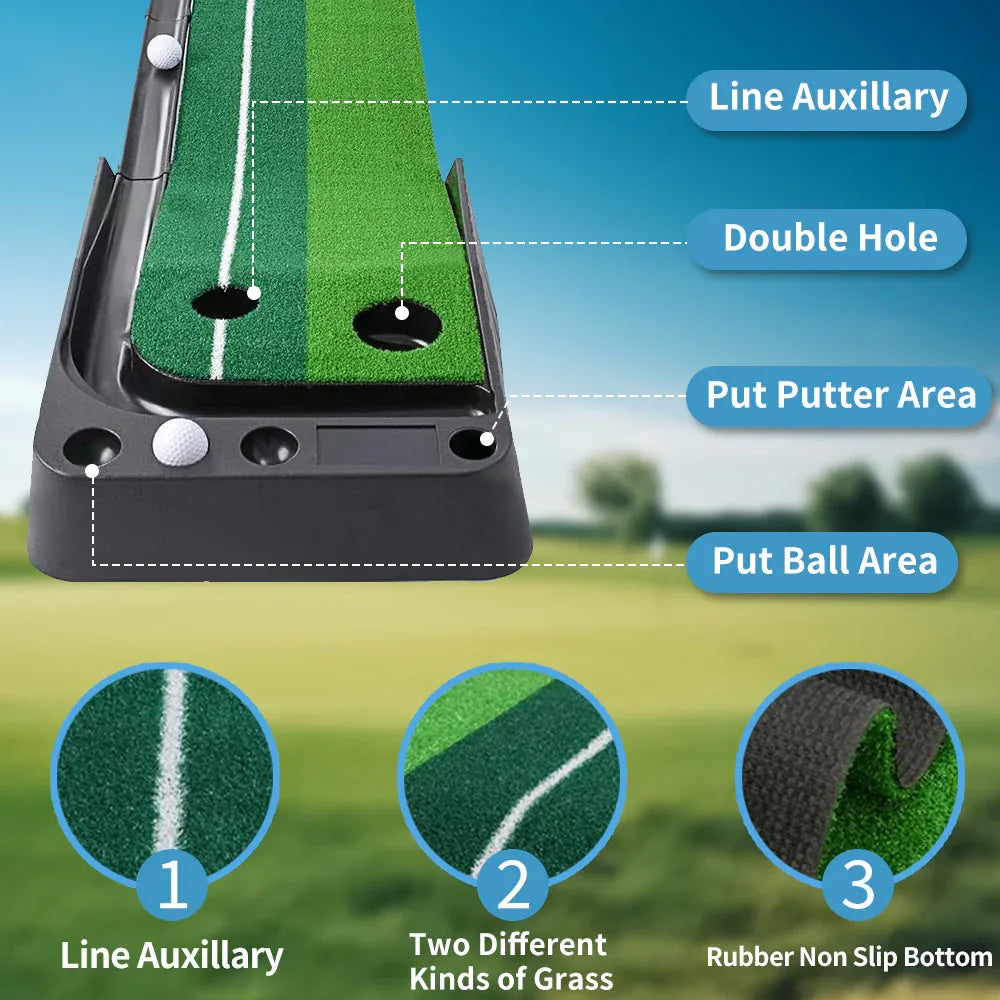 Golf Putting Mat Portable (8FT/10FT) - BIG FRENCHIES