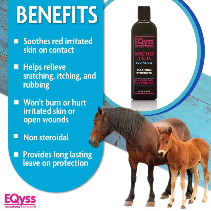 EQyss Micro-Tek Equine Gel 16 oz. Aloe Cooling Leave-On Horse Skin Soother