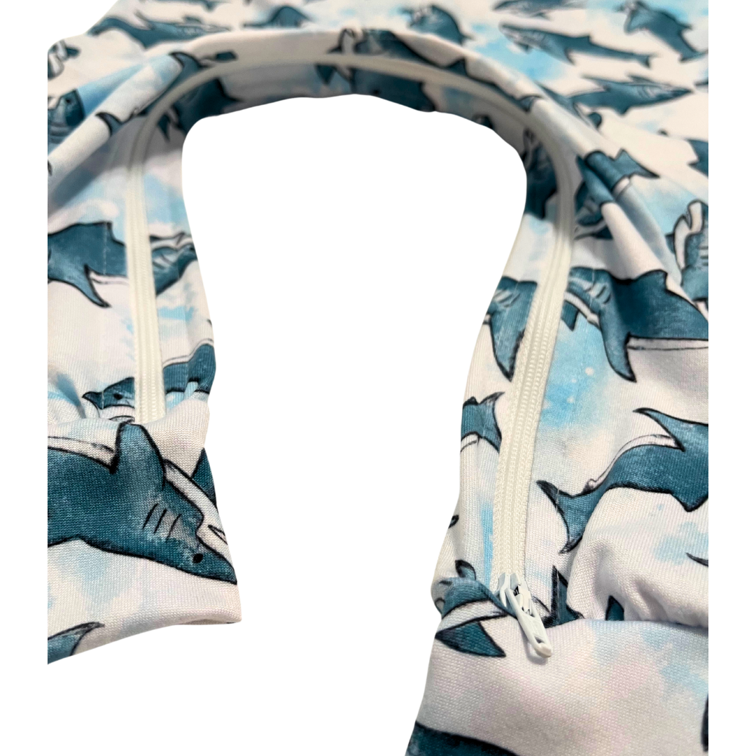 Sharks Zip Romper