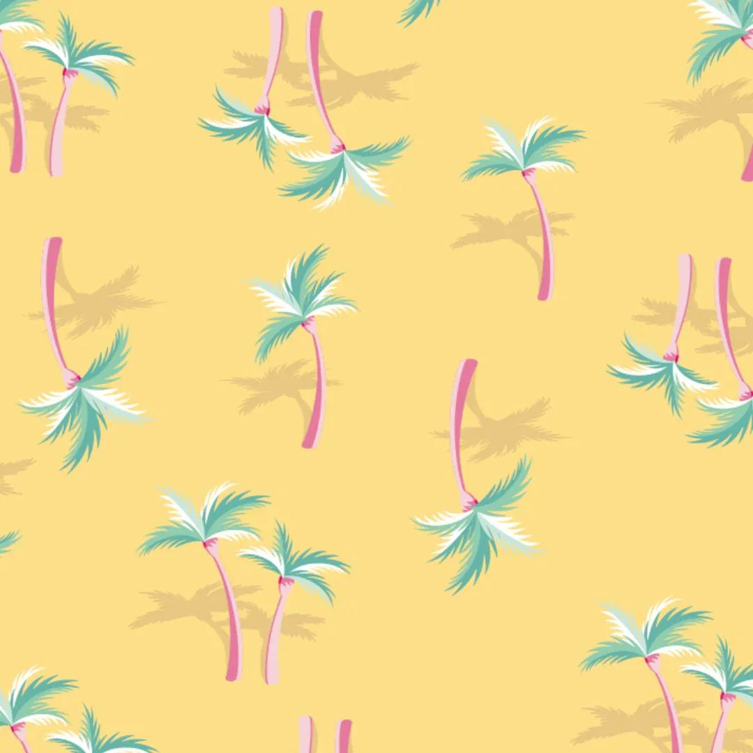 Miami Palm Tree Yellow Two-Piece Set - BIG FRENCHIES