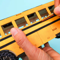 Dual Power School Bus STEM Kit – Build, Paint & Personalize | Battery + Solar Powered - BIG FRENCHIES